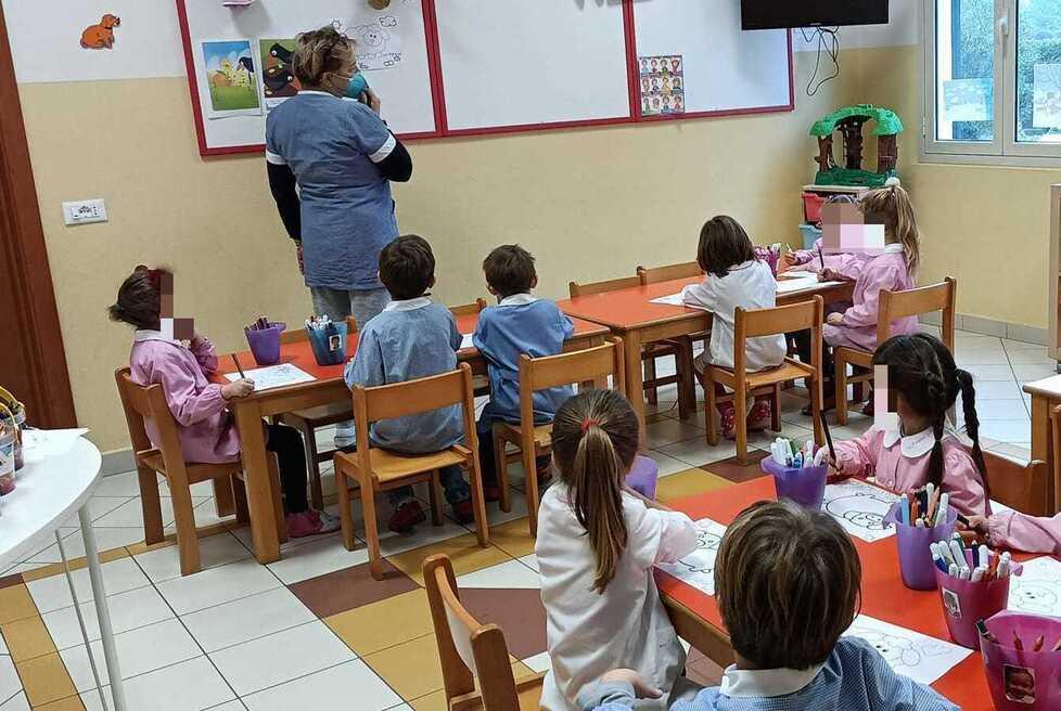 Una sezione della scuola paritaria dell’infanzia Alberto Angelini di Poveromo