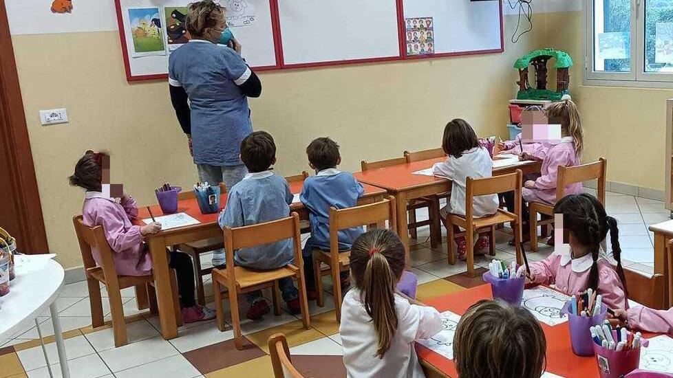 Una sezione della scuola paritaria dell’infanzia Alberto Angelini di Poveromo