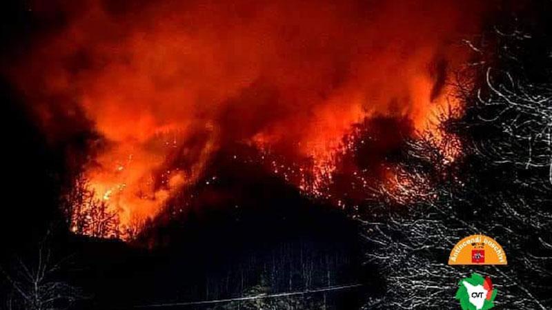 L’incendio di Pontito