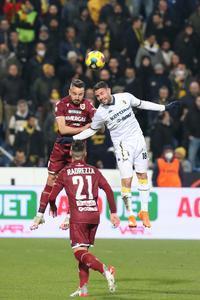 Un'immagine del derby fra Reggiana e Modena