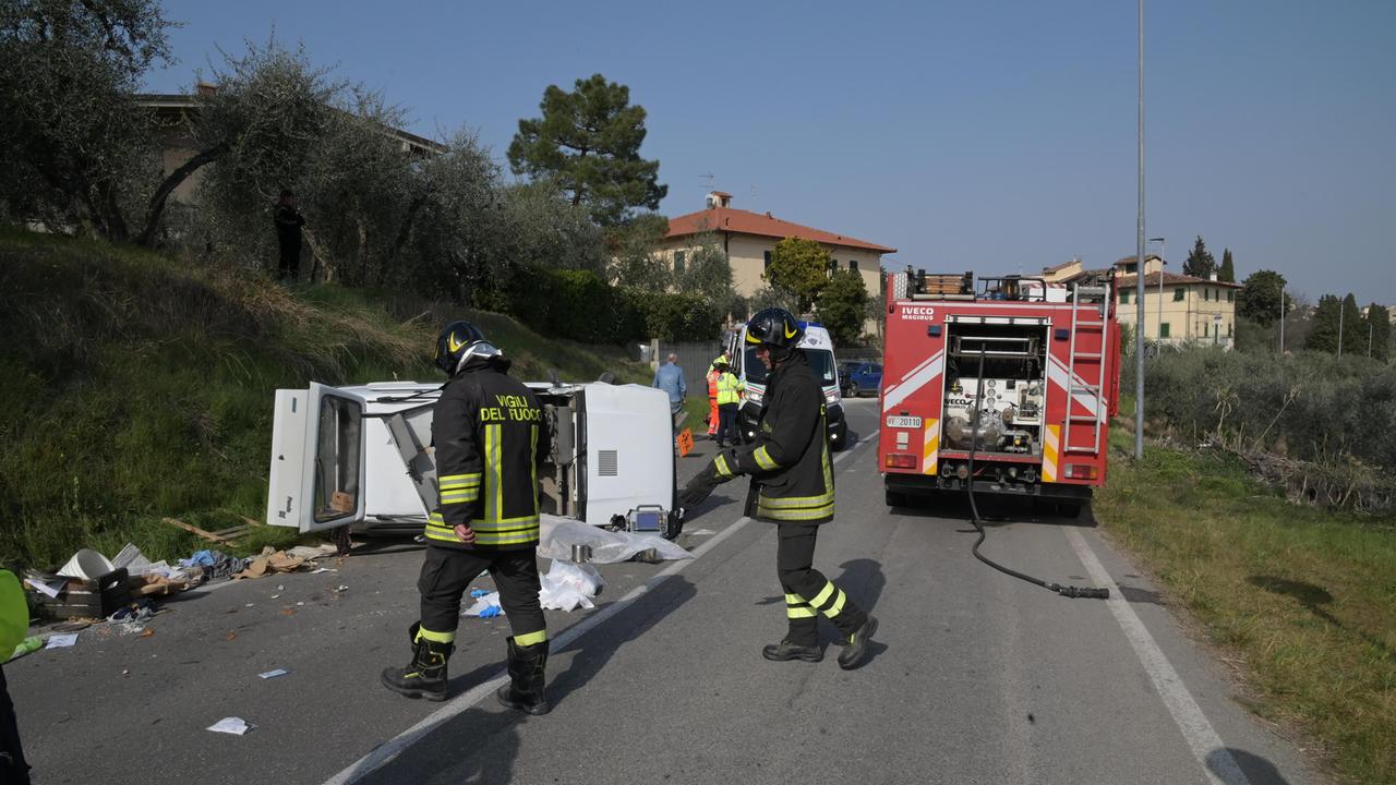 L'incidente sulla Volterrana vicino a Montespertoli