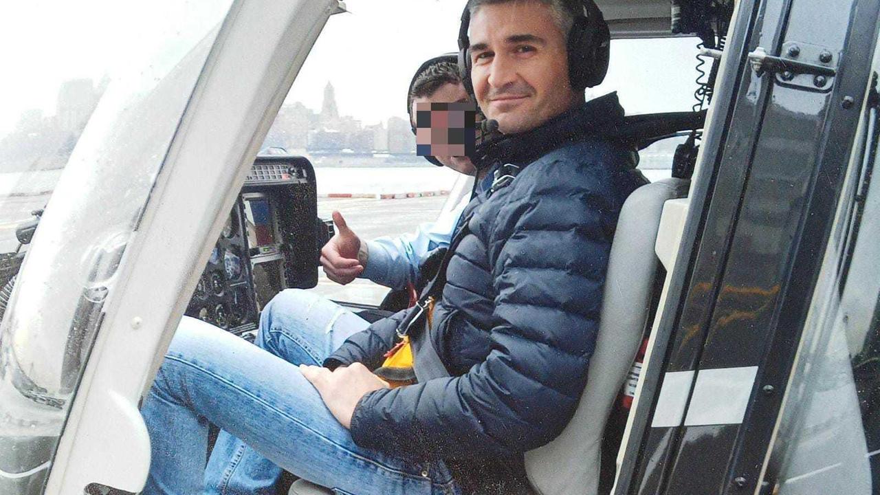 L'imprenditore sull’elicottero in una foto concessa dalla famiglia