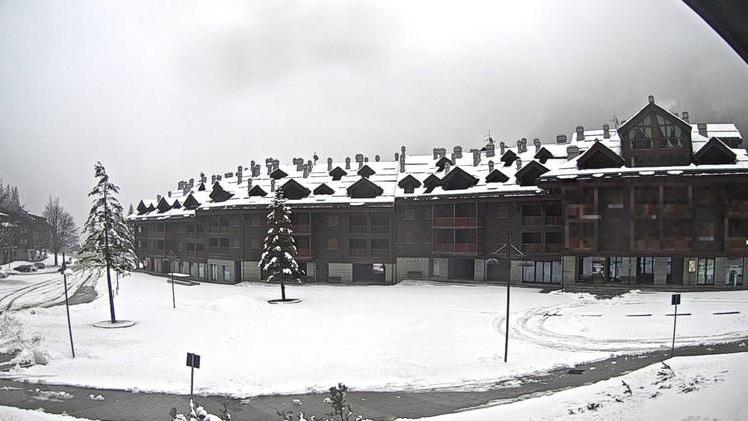 La neve caduta all'Abetone (Foto WebCam Paesaggidigitali.it)