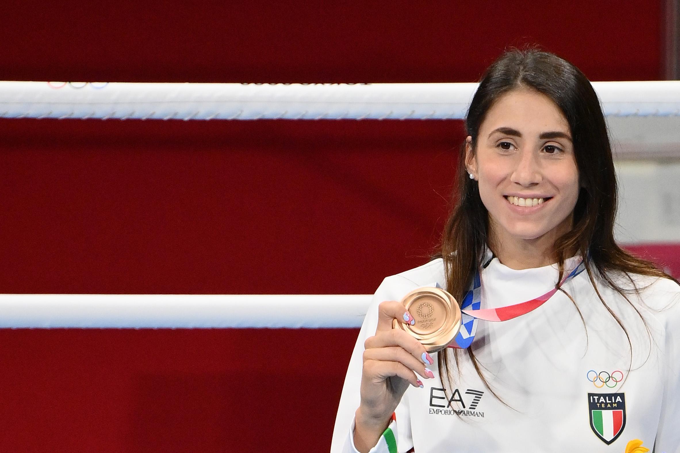 Irma Testa con la sua medaglia a Tokio