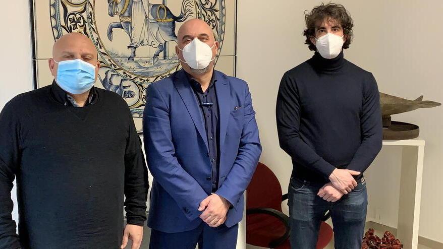 Da sinistra l’assessore Focardi, il sindaco Masetti, il vicesindaco Londi