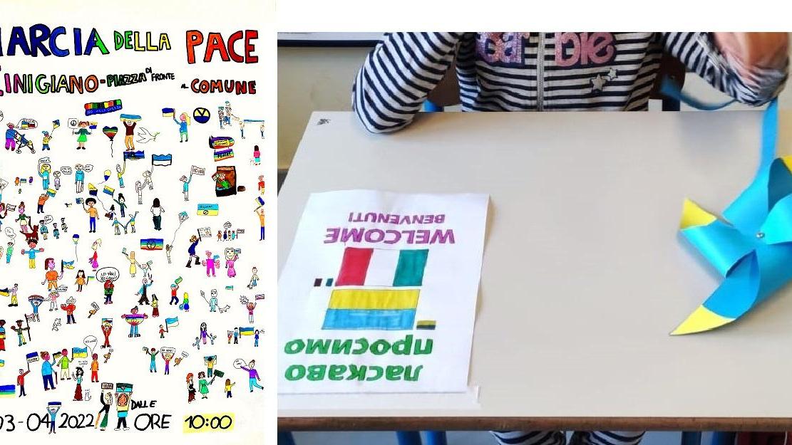 Il manifesto realizzato dagli alunni della scuola