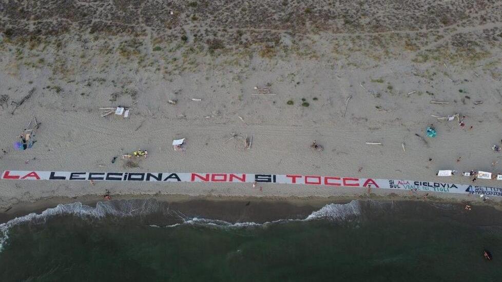 Una delle proteste del comitato “La Lecciona non si tocca”