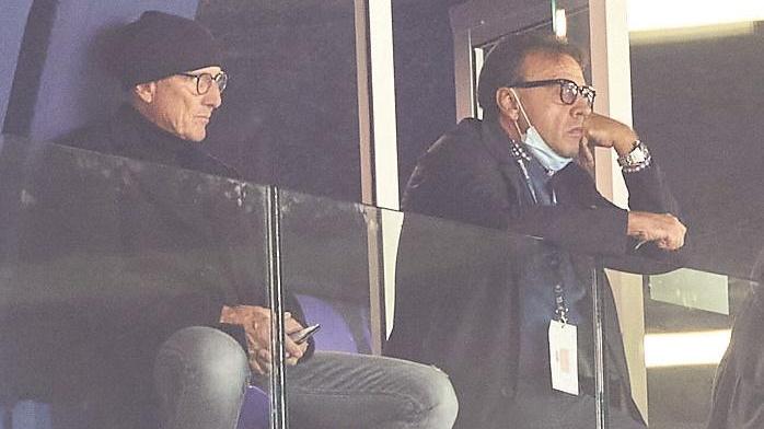 Fabrizio Corsi (a destra) in tribuna