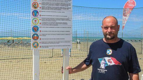 Simone Guerrini, presidente dell'Associazione balneari di Marina di Grosseto e Principina a Mare (foto Agenzia Bf)