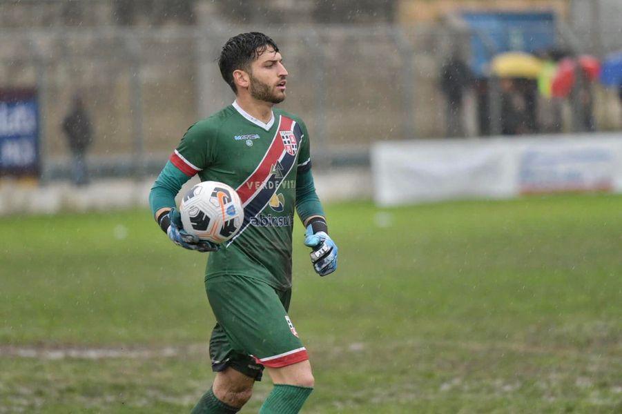 Il portiere della Torres Alessio Salvato, decisivo nei minuti di recupero
