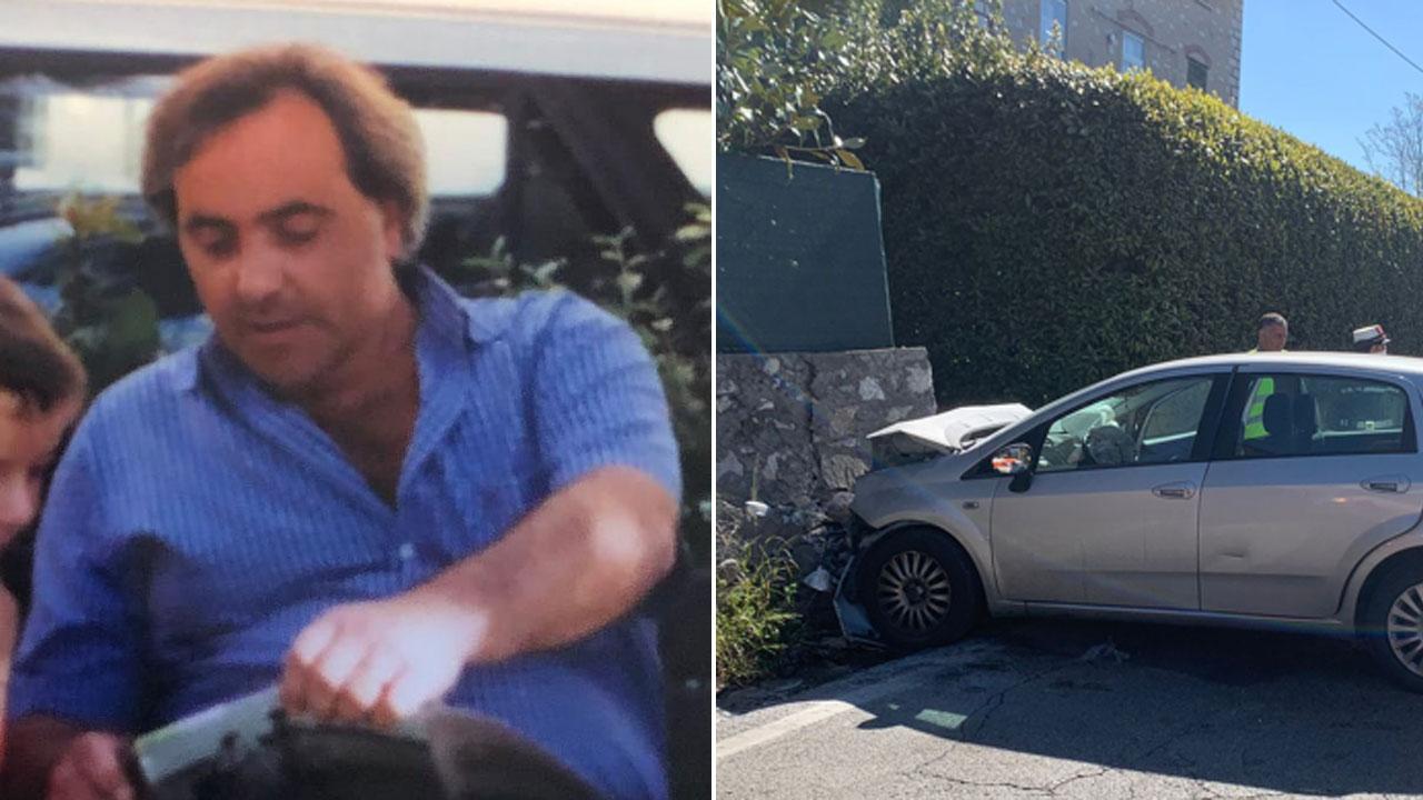 Maurizio Riffi e il luogo dell'incidente di martedì mattina