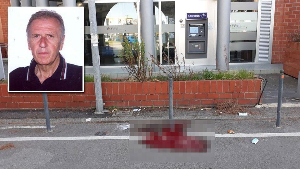 Il luogo dell’aggressione e, nel riquadro, Alberto Barsanti