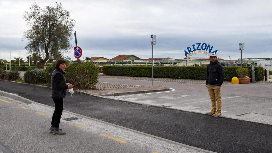 La nuova pista ciclabile sul viale Europa