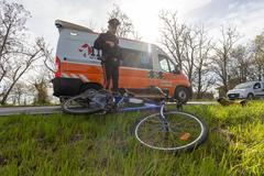 Ciclista investito a San Martino: è grave