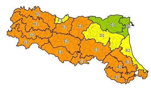 Emilia Romagna, allerta arancione per forte vento