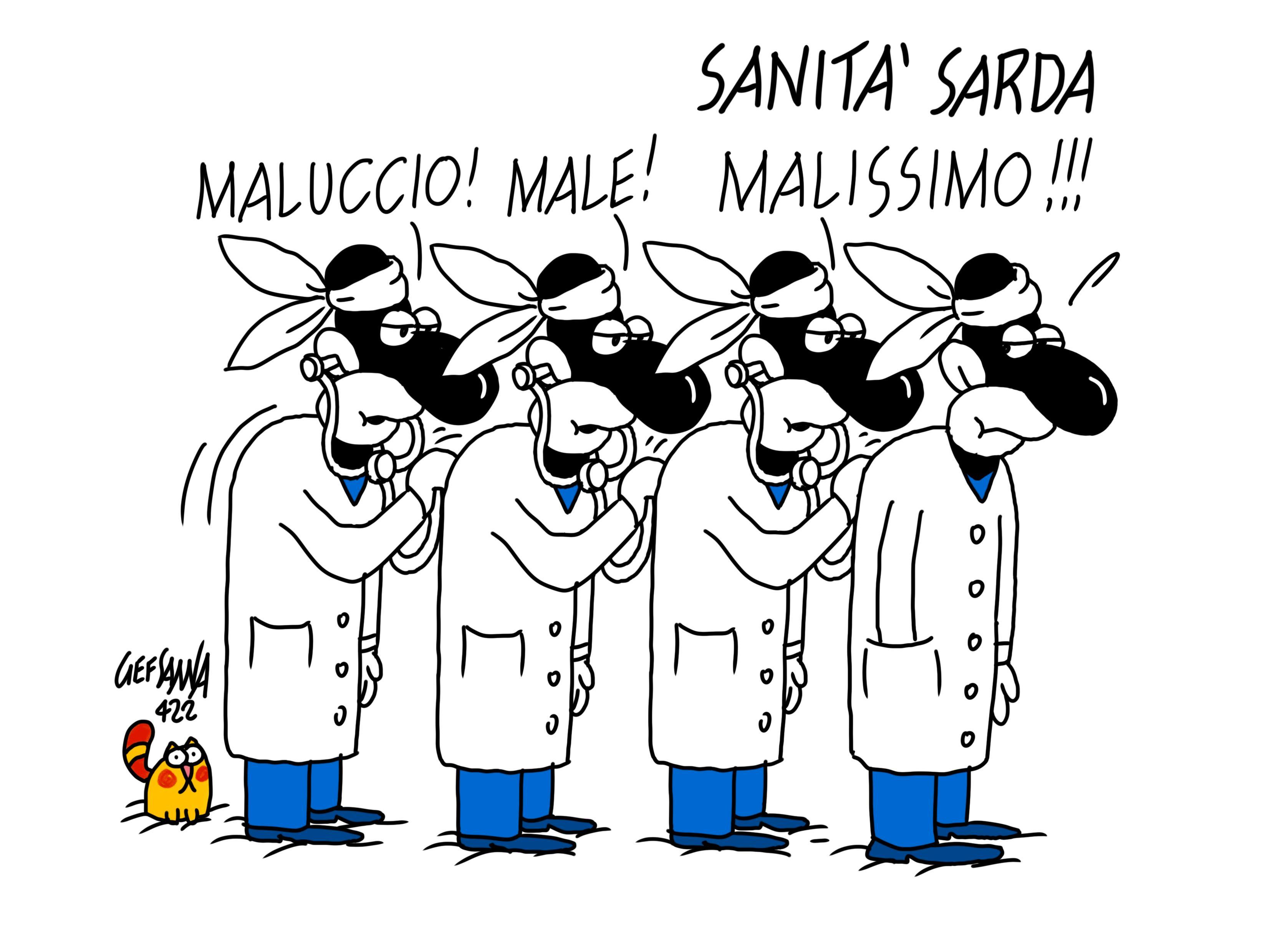 La vignetta di Gef: lo stato di salute della sanità sarda