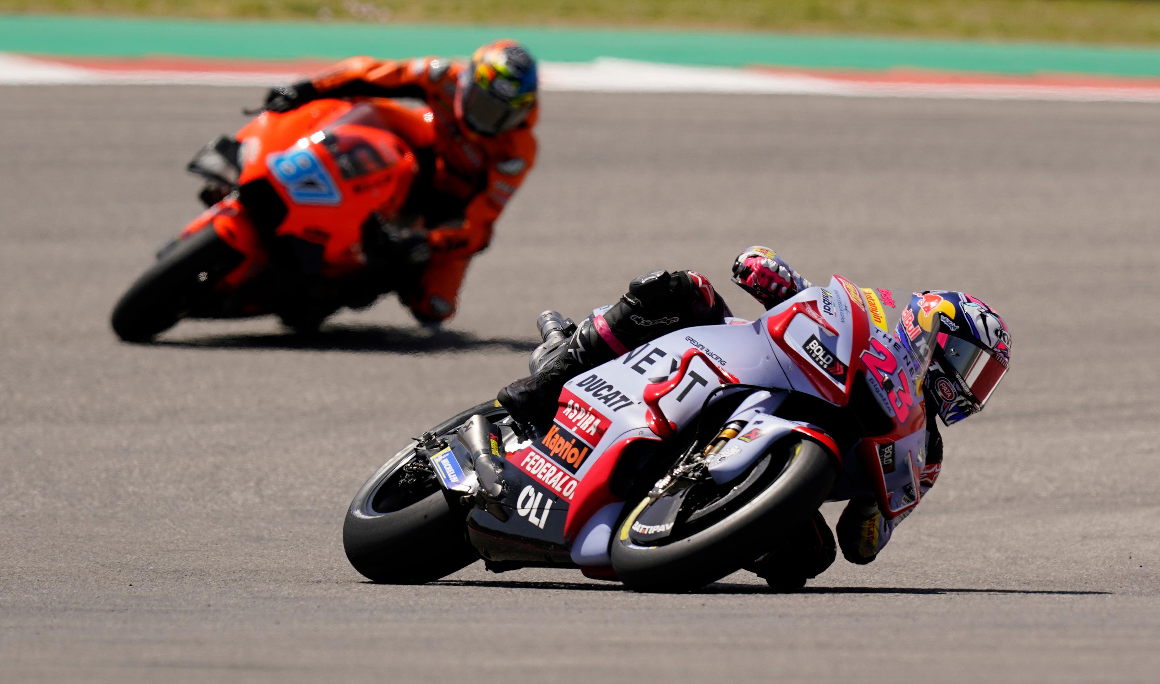 Enea Bastianini ha trionfato nel Gp di Austin, in Texas (Foto Ap/Eric Gay)