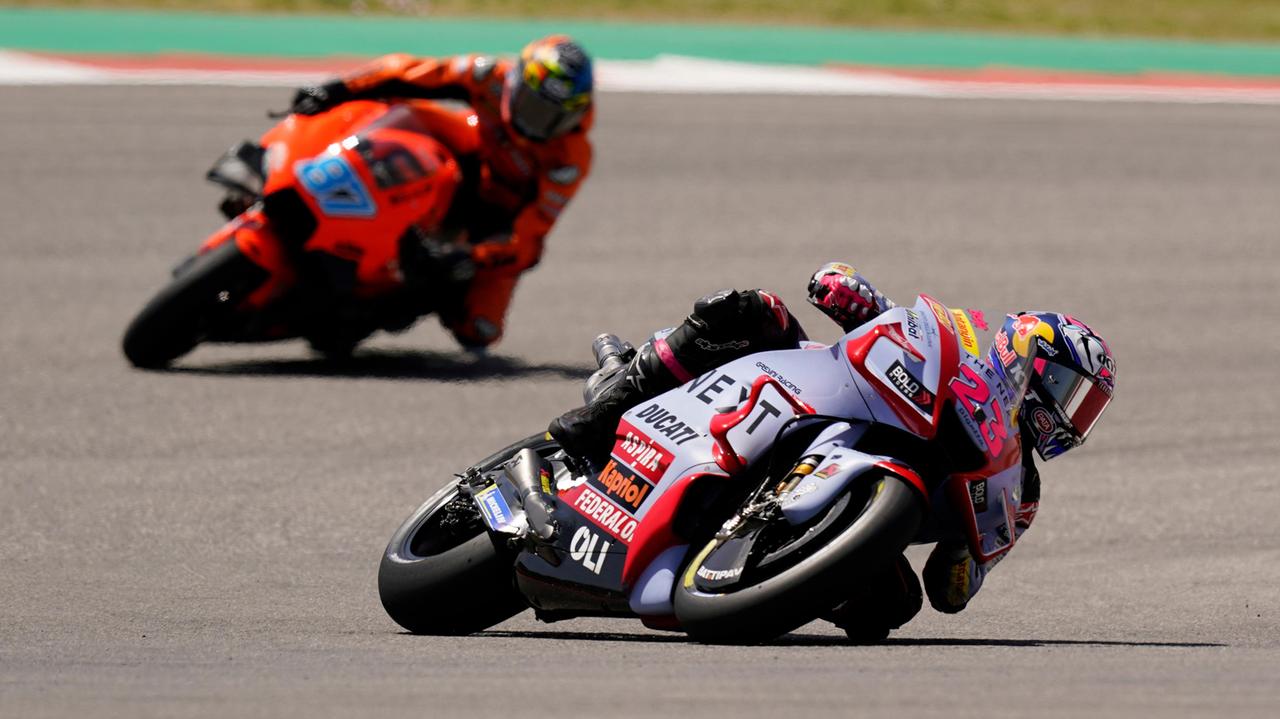Enea Bastianini ha trionfato nel Gp di Austin, in Texas (Foto Ap/Eric Gay)