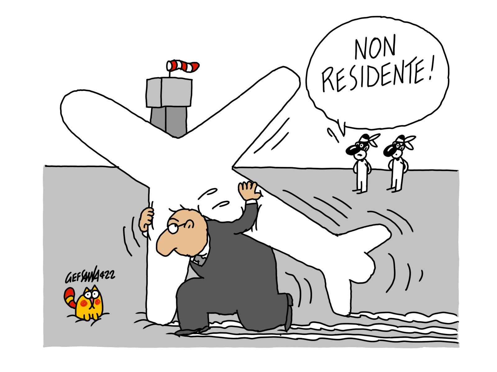La vignetta di Gef: il caro biglietti allarma gli albergatori sardi