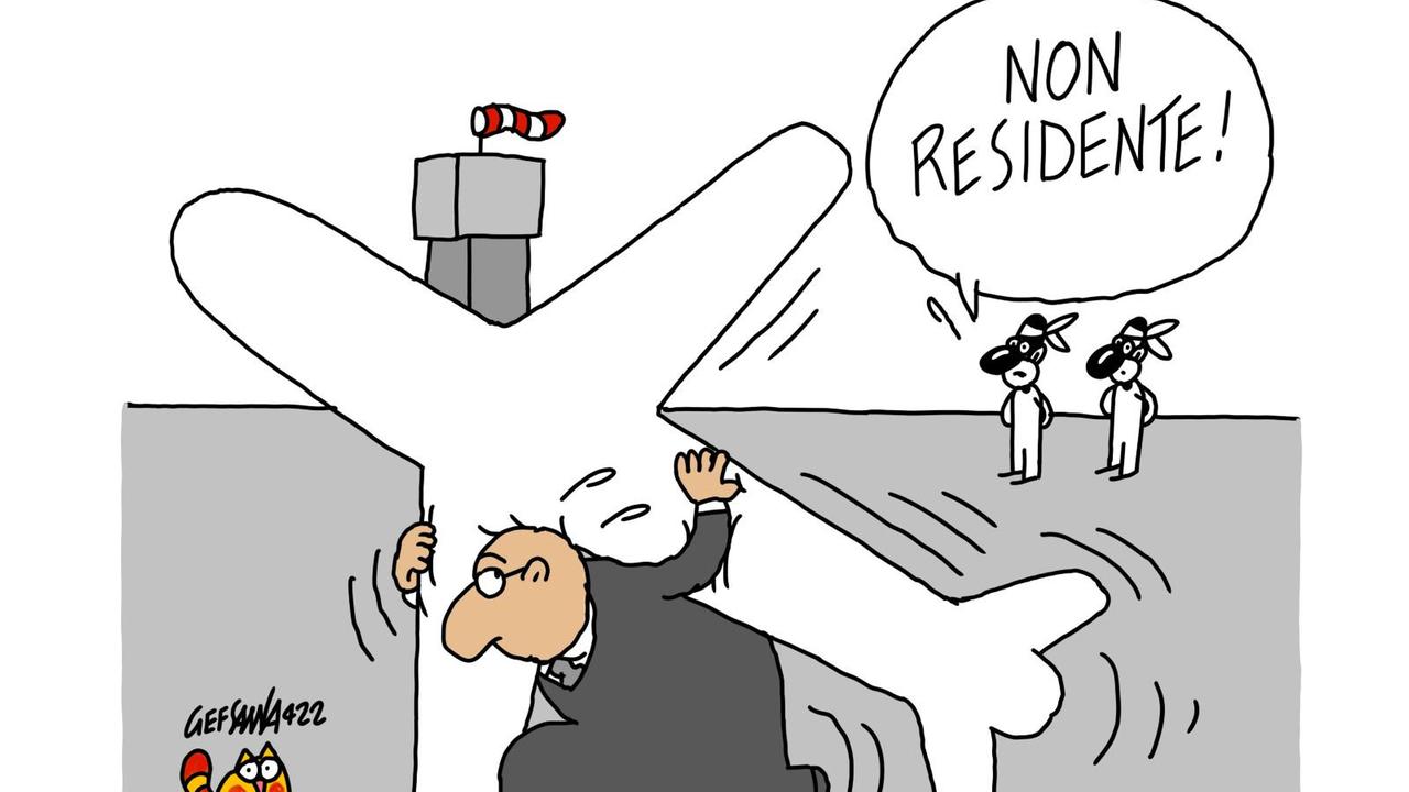 La vignetta di Gef: il caro biglietti allarma gli albergatori sardi