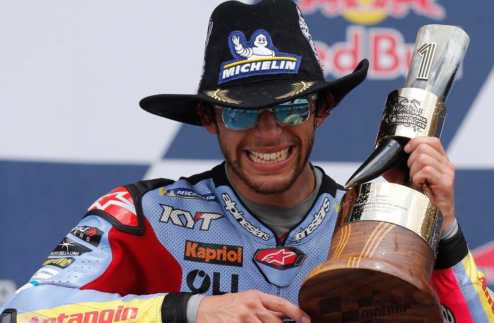 Enea Bastianini, leader del Mondiale e vittorioso in due gare su quattro