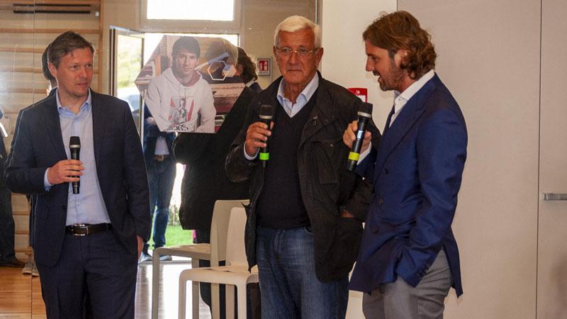 Alessandro Alciato con Marcello e Davide Lippi