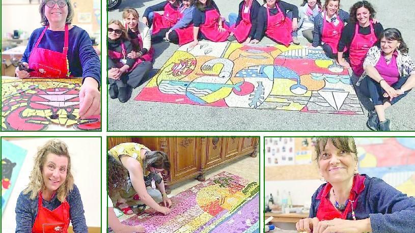 A Lido Estensi il mosaico parla al femminile: «Lavoriamo per trasmettere la bellezza»
