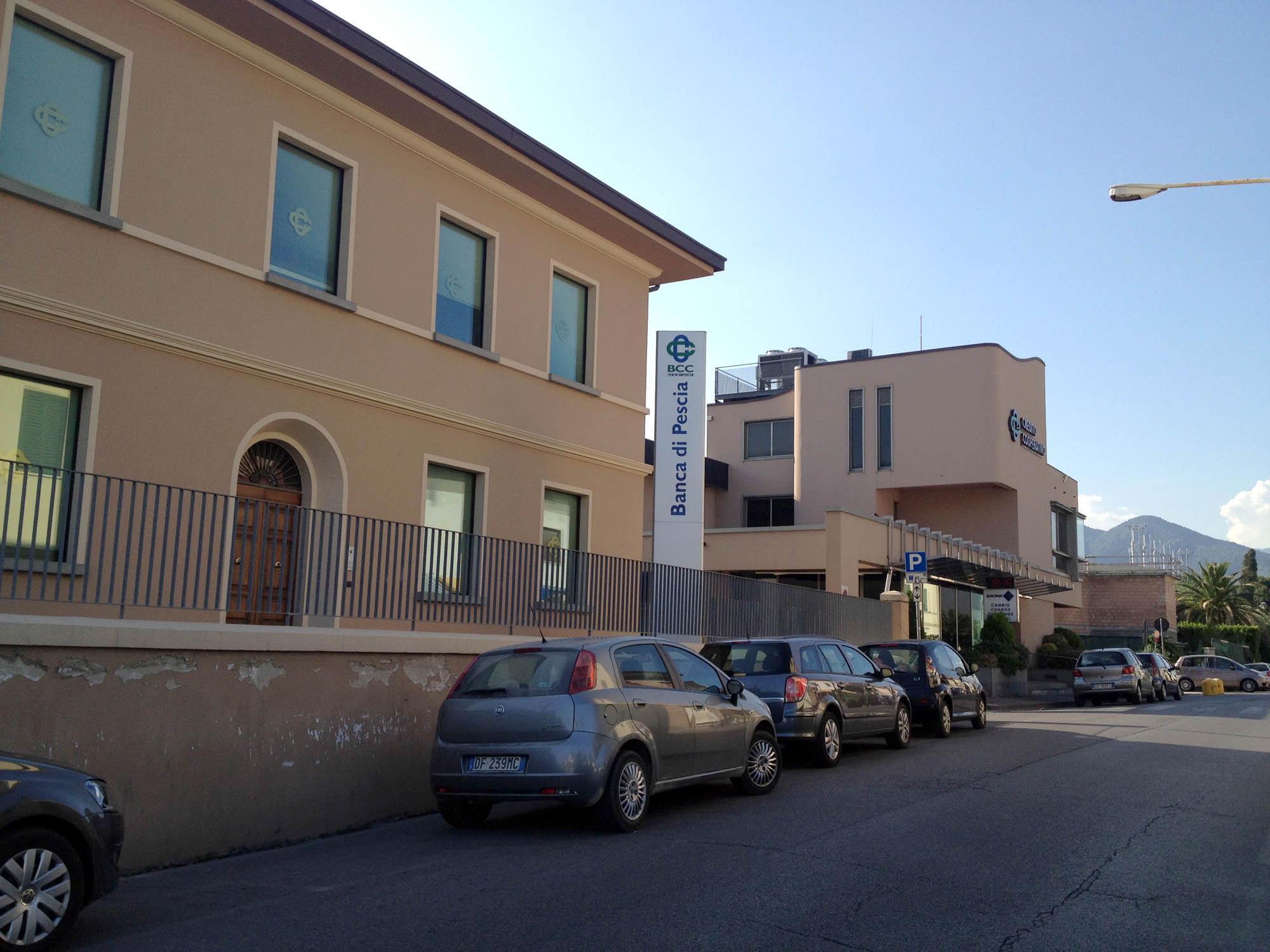 La sede della Banca di Pescia e Cascina agli Alberghi