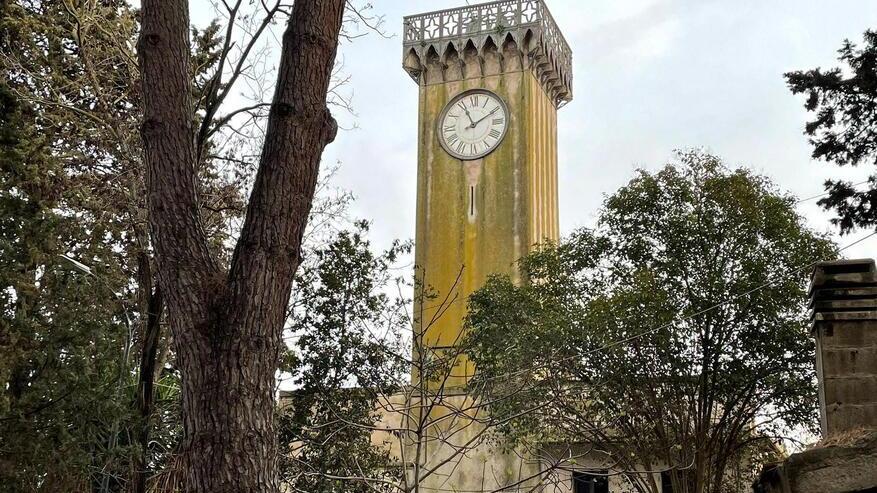 La torre dell’orologio nel complesso dell’ex Ilva a Follonica