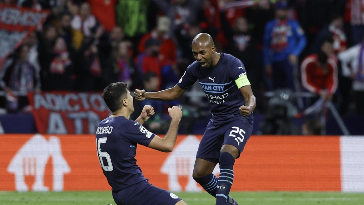 Il City festeggia il passaggio in semifinale di Champions al termine dello 0-0 sul campo dell'Atletico Madrid
