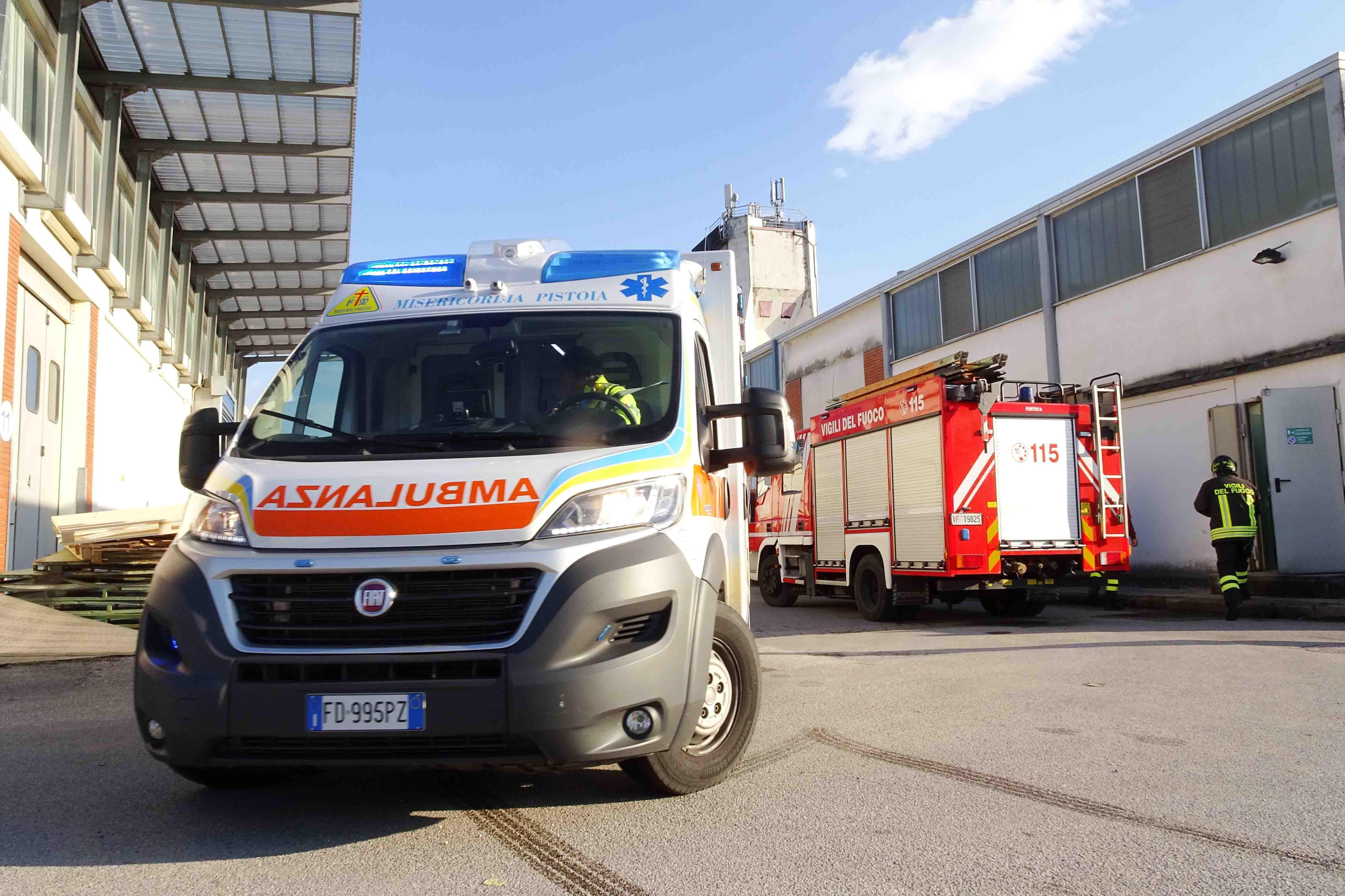 I soccorsi sul luogo di un incidente sul lavoro