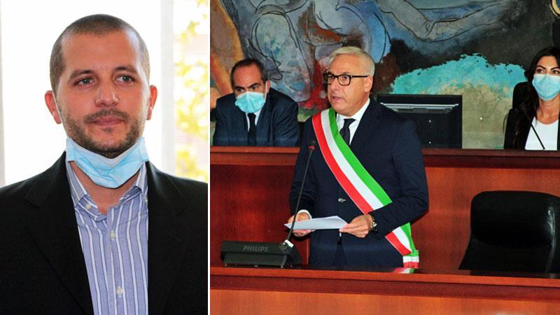 Dario Rossi, capogruppo Pd. Il sindaco Giorgio Del Ghingaro in consiglio comunale
