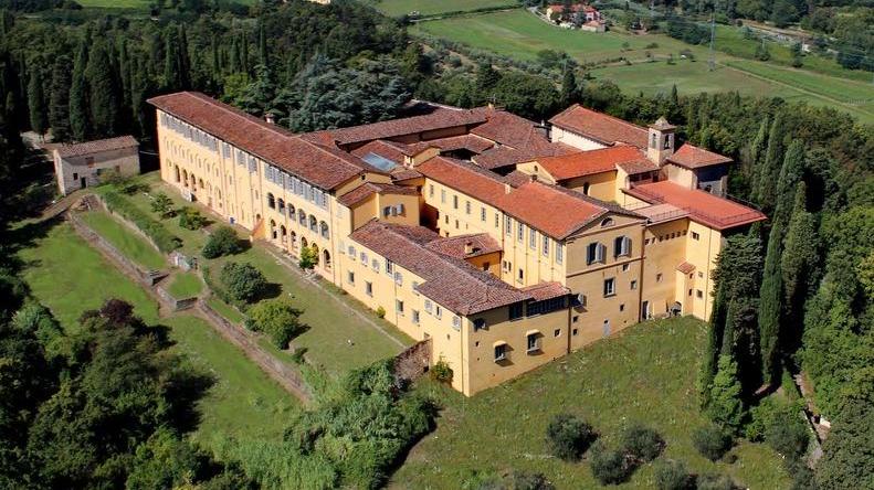 Una veduta aerea del convento diGiaccherino: per Pasquetta sarà visitabile