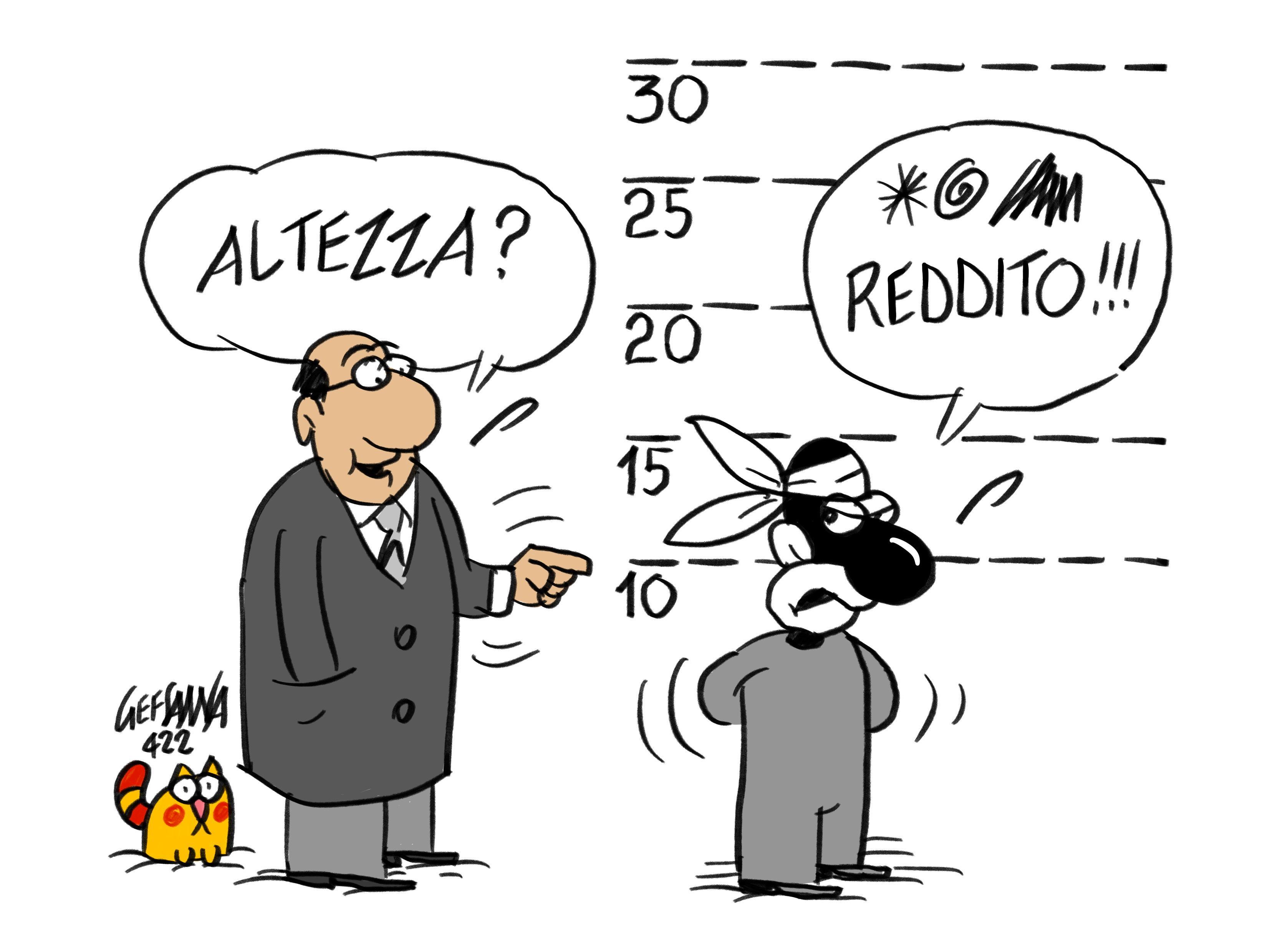 La vignetta di Gef: sardi, media bassissima nei redditi dichiarati