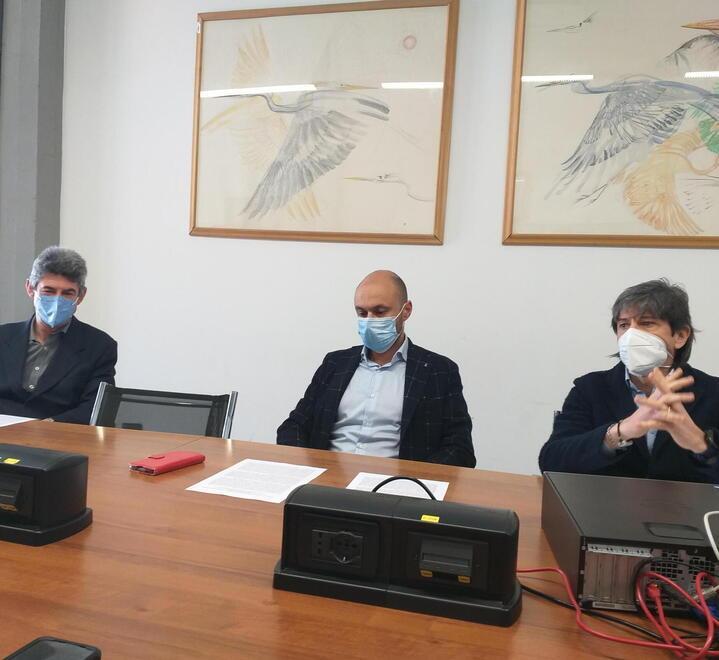 Il sindaco Francesco De Pasquale, il vice Matteo Martinelli e Stefano Dell’Amico