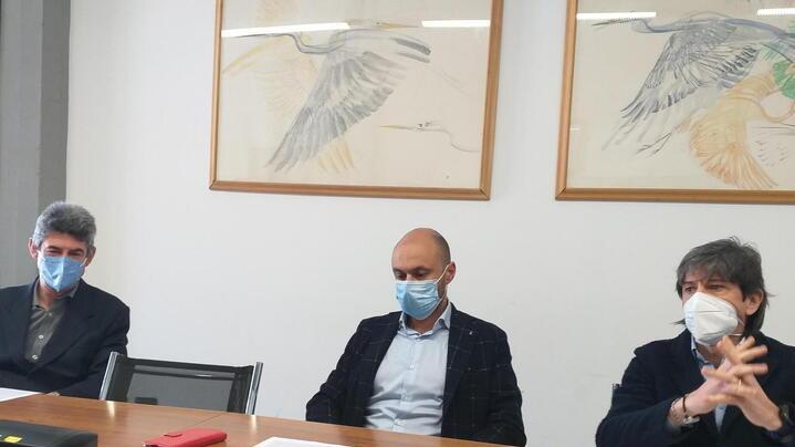 Il sindaco Francesco De Pasquale, il vice Matteo Martinelli e Stefano Dell’Amico