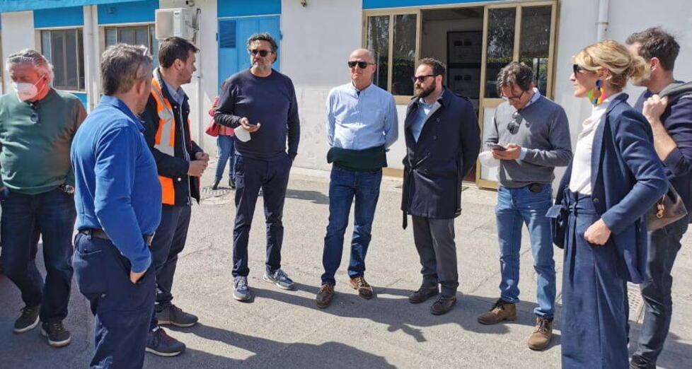 Il sopralluogo della commissione consiliare ambiente all’impianto Lavello 1