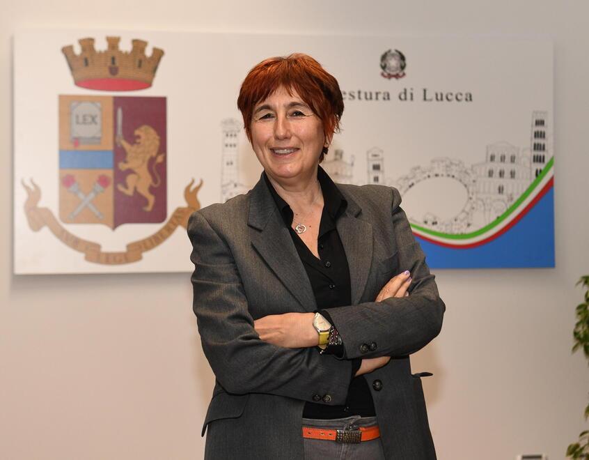 Il questore Alessandra Faranda Cordella durante il saluto