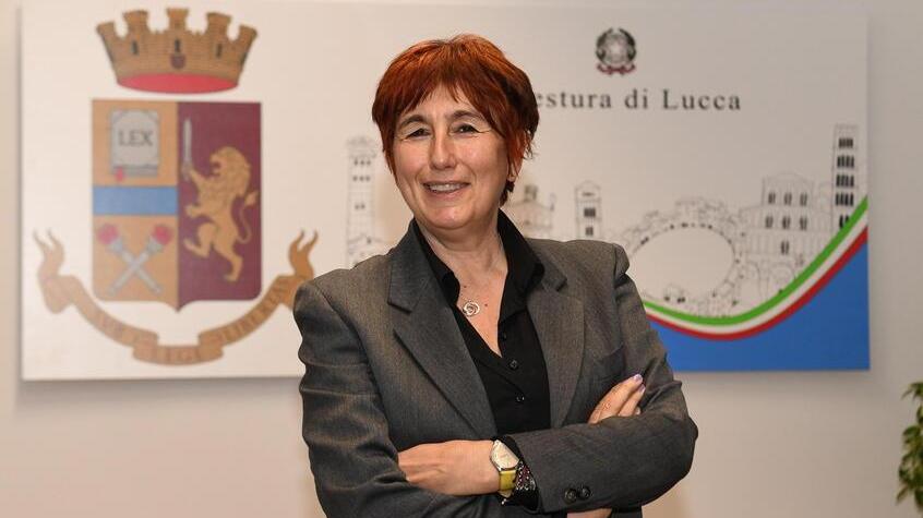 Il questore Alessandra Faranda Cordella durante il saluto