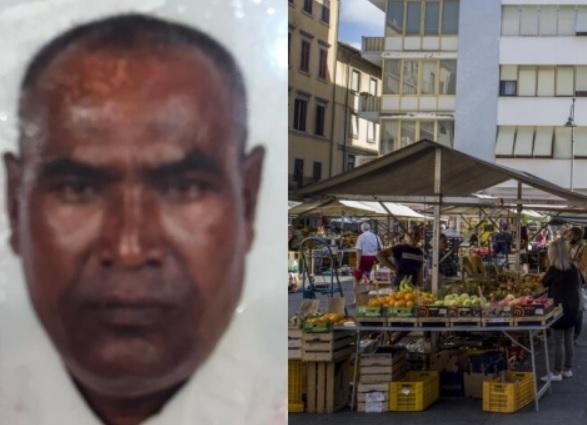 A sinistra la vittima, a destra una veduta di piazza Cavallotti