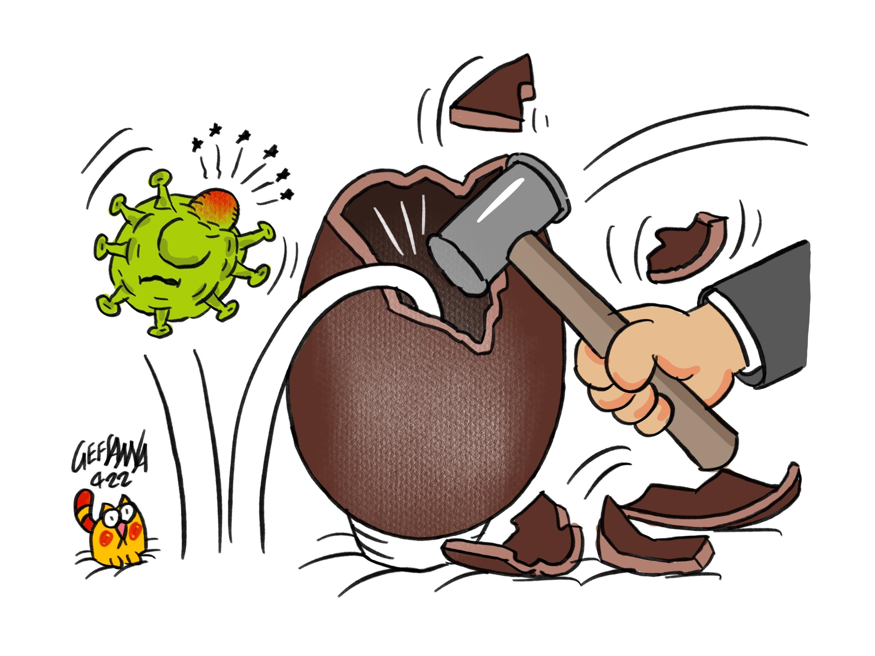 La vignetta di Gef: Pasqua con meno restrizioni mentre calano i contagi