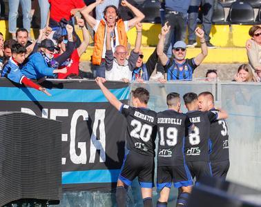 Esultanza nerazzurra