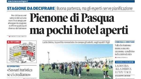 La Nuova Sardegna - Prima Pagina - 20 aprile 2022