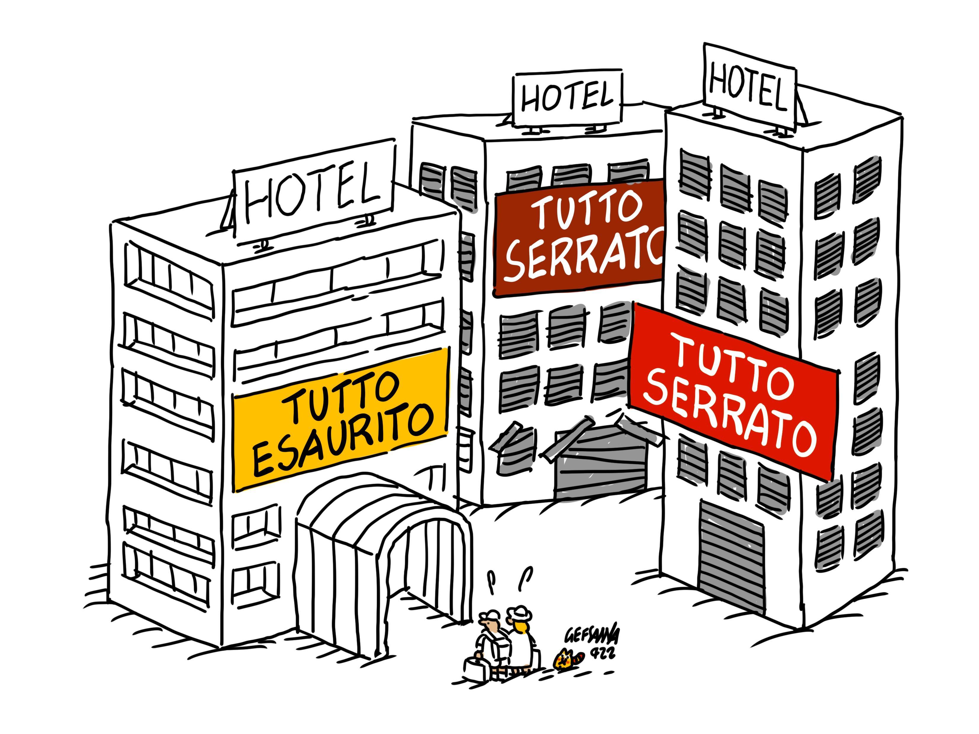 La vignetta di Gef: Pasqua, pienone nell'isola ma pochi hotel aperti