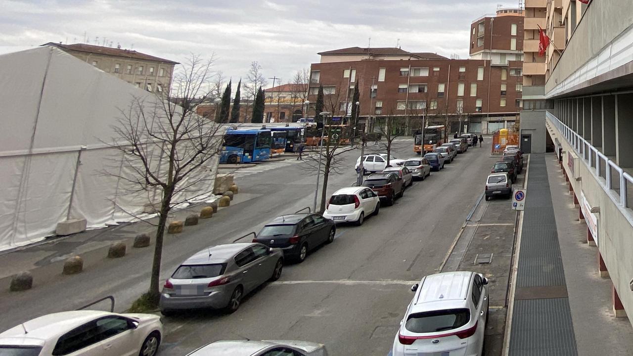Una parte del quartiere Stazione a Pontedera