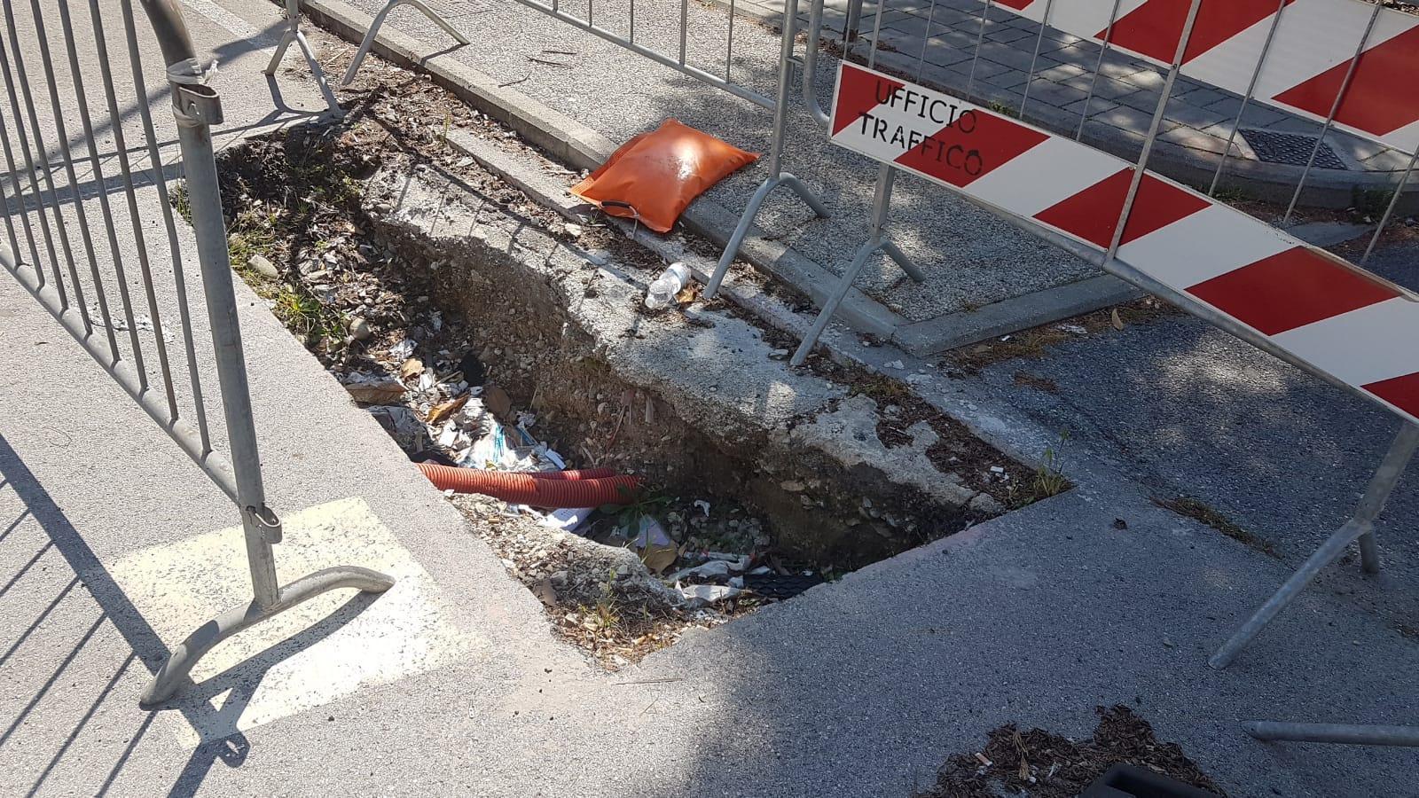 San Concordio, un anno con la voragine