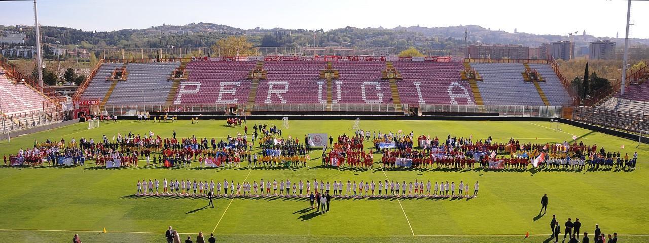 L'iniziativa si è svolta allo stadio di Perugia