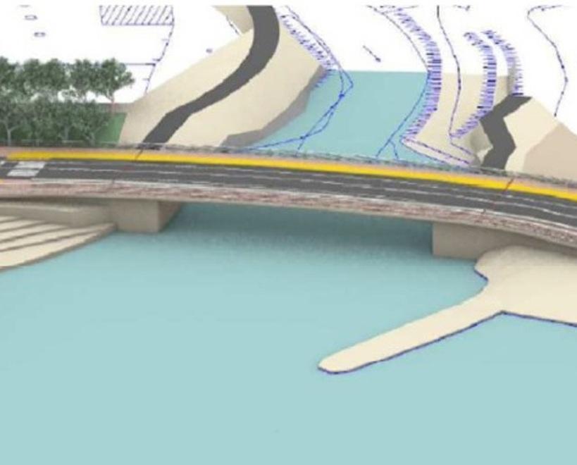 Il progetto del nuovo ponte ad arcata unica
