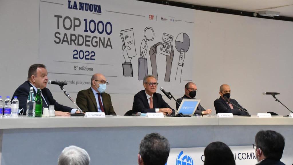 La presentazione del prodotto editoriale Top 1000 della Nuova in collaborazione con Camera di commercio di Sassari e Università (foto Mauro Chessa)