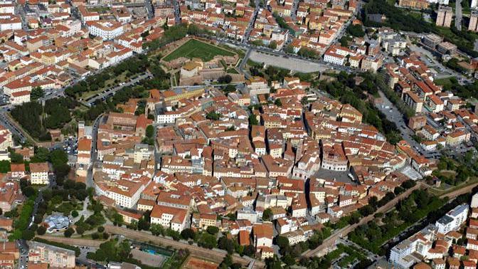 Una veduta aerea di Grosseto